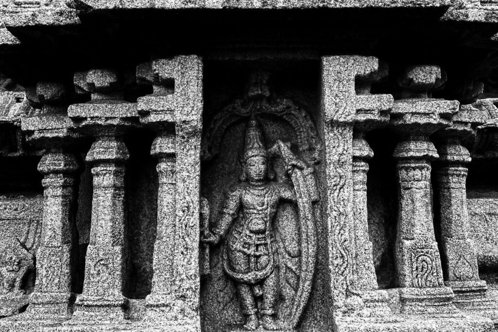Ancient carved stone Hindu temple architecture, representing the ancient wisdom behind Vedic astrology