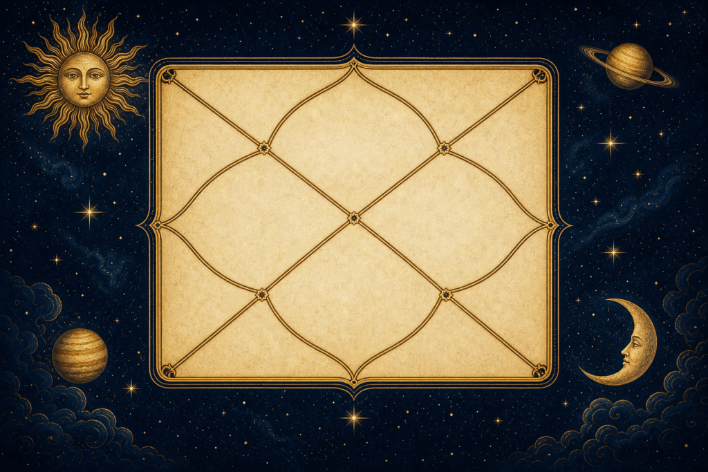 The twelve houses in a Vedic astrology birth chart