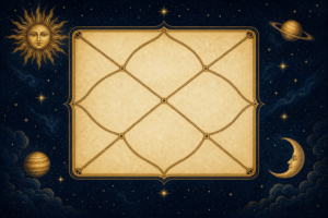 The twelve houses in a Vedic astrology birth chart