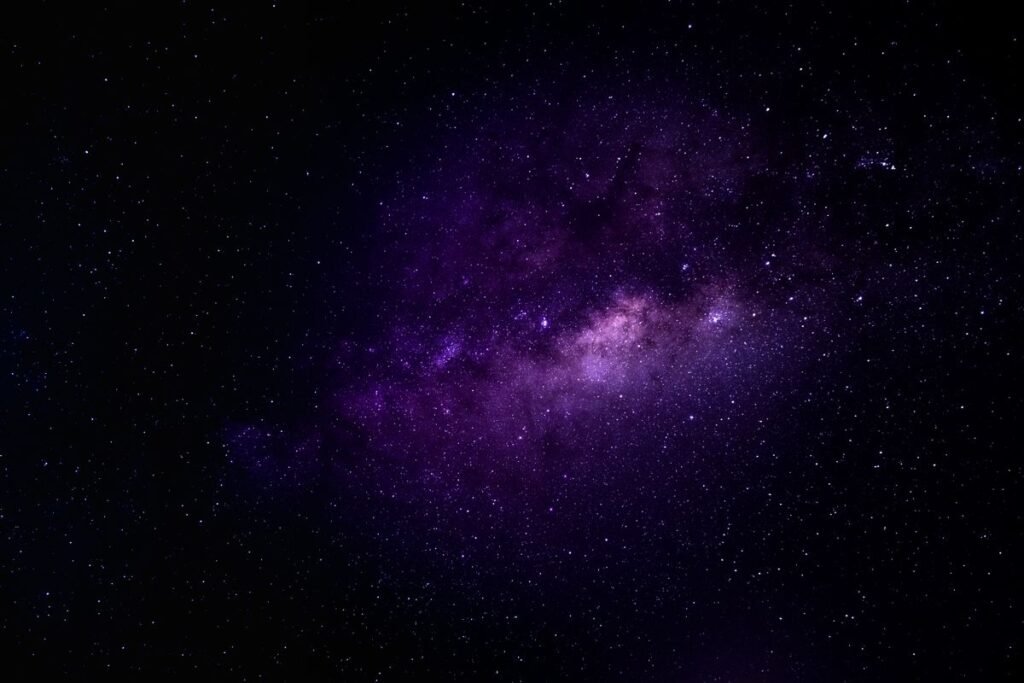 Starry night sky with the Milky Way, representing the cosmic blueprint captured in a Vedic birth chart