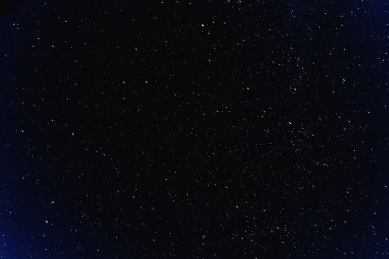 Dense cluster of stars in a dark night sky, the lunar mansions behind the 27 Nakshatras