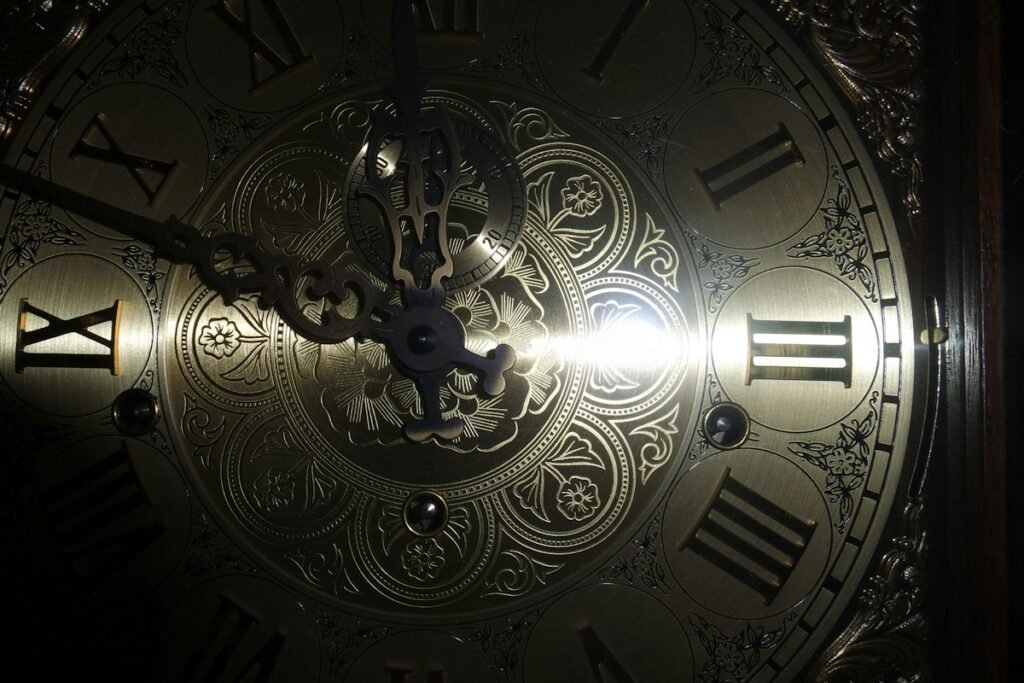 Close-up of an antique clock dial, standing in for an unknown birth time in astrology